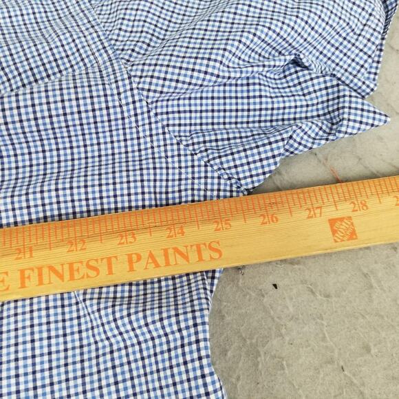 Ralph Lauren Shirt Mens XL Blue White Gingham Check Button Down Short Sleeve - Picture 11 of 14